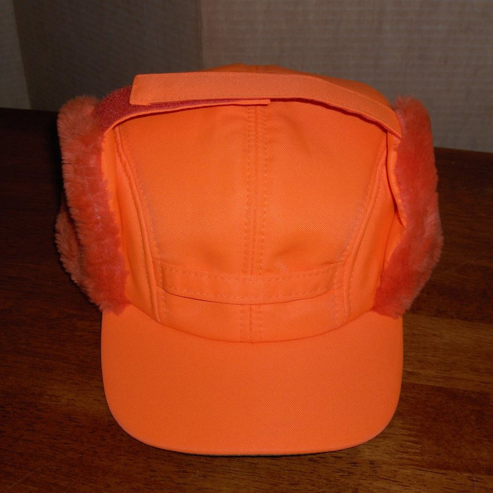 Orange Ear Flapper Cap One Size Fits Most